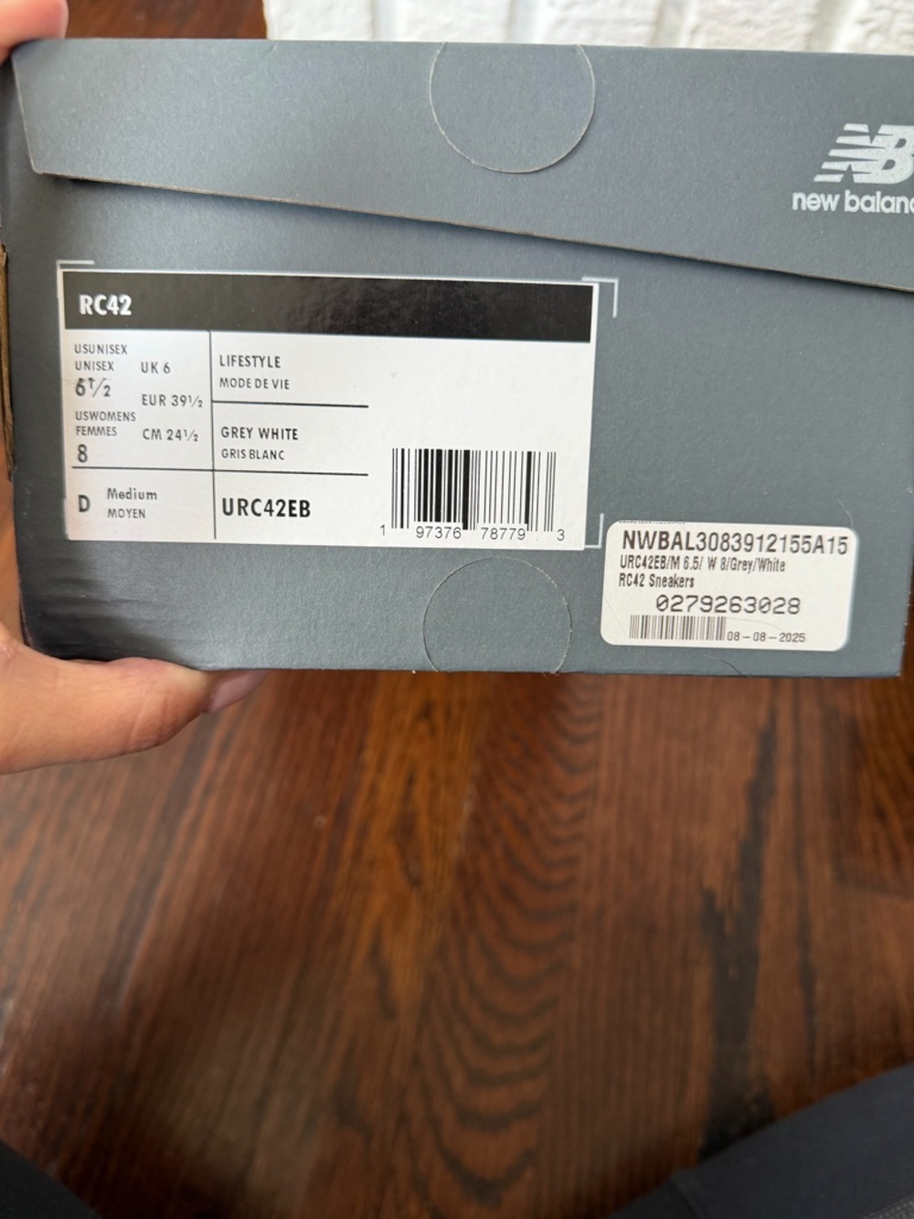 BRAND NEW! New Balance RC42. Unisex: M6.5, W8. Granite/white. Current style. - Picture 10 of 10